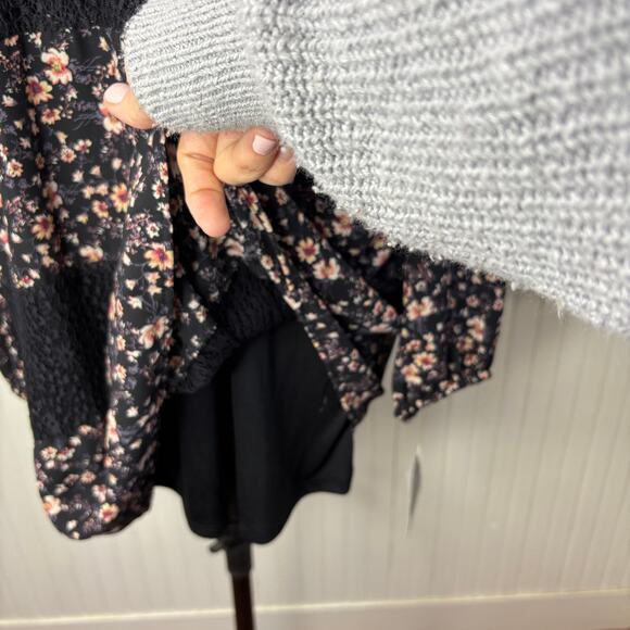 Whimsigoth Fairy Grunge Size L Dress Floral Sheer Lace Peasant Cottage Prairie - Picture 11 of 16